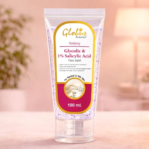 Image of Globus Remedies Glycolic & 1% Salicylic Acid Face wash For Acne Control - 100 ml
