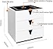 JAVYPPT Bedroom Smart Bedside Table w/Wireless Charging, USB Port, Dimmable Led Light, Tempered Glass Touch Modern Minimalist Nightstand Table Bedroom Living Room Storage Locker (Color : Left)