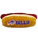Pets First NFL Buffalo Bills HOT Dog Plush Dog & CAT Squeak Toy - Cutest HOT-Dog Snack Plush Toy for Dogs & Cats with Inner Squeaker & Beautiful Football Team Name/Logo, 8 x 5 x 3 Inches
