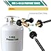 Aikyciu 2 PCS Propane Tank Gauge with Leak Detector, Universal Level Indicator for 5-40lb Tanks, Compatible with Camping Stoves, Heater, BBQ Grills, Gas Burners and More, QCC 1/Type 1 Connection