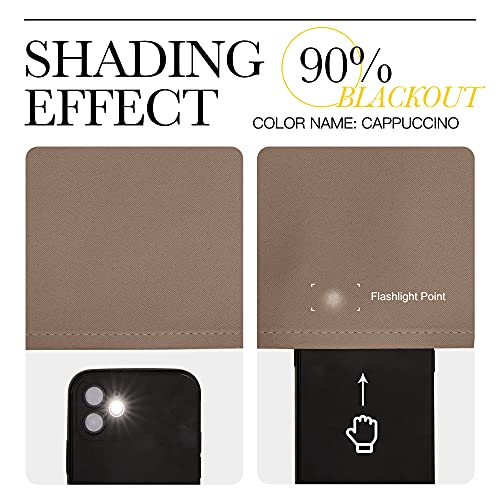 NICETOWN Blackout Curtain Drape for Bedroom - Grommet Noise Reducing Thermal Insulated Solid Room Darkening Window Treatment for Flat/Apartment (1 Panel, Cappuccino, 66 x 66 Inch)