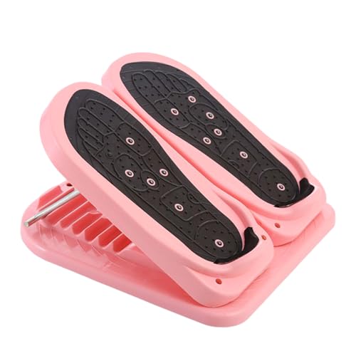 ストレッチボード ステッパー 足踏みステッパー 運動 器具 足台 有酸素運動 足の筋肉を鍛える 器具 ステップ台 エクササイズ 高齢者筋トレ 足 トレーニング 家庭用 男女兼用 (ピンク)