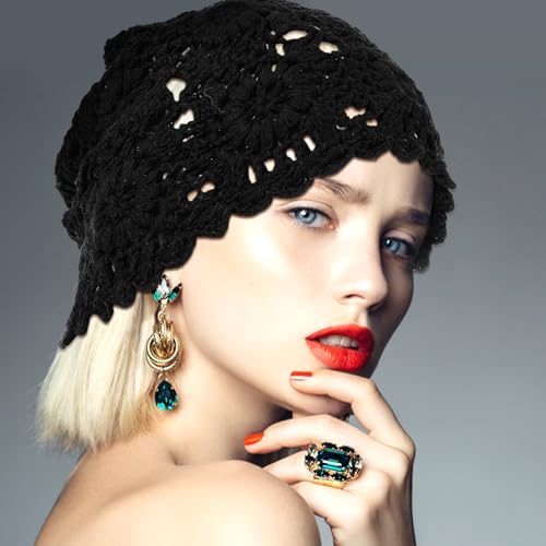 Turbante negro de mujer ULTECHNOVO con diseño étnico 5