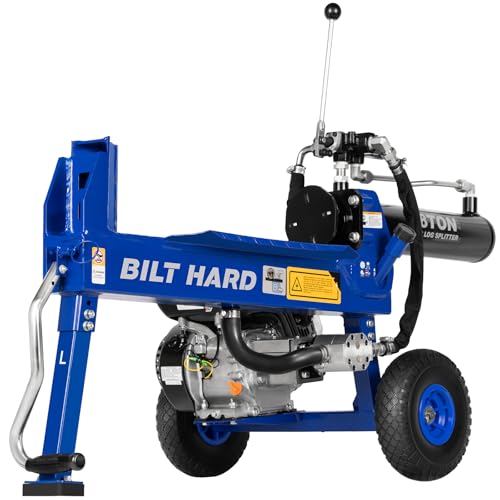 BILT HARD 18-Ton Portable Gas Log Splitter, Rapid Auto Return Ram System with 2-Stage Gear Pump,...