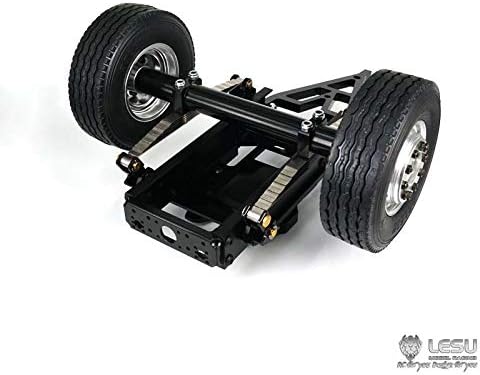 Lesu Metal Trailer B Single Axle for 1/14 Rc Tmy Tractor Truck Car DIY