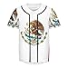 Vnurnrn Mexico Flag Mens Baseball Button Down Jersey Hipster Hip Hop T Shirts