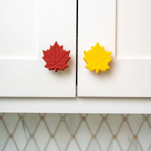 Knobēz: Decorative Knob Covers - Fall Leaf - 12pk - Stretch Over Hardware Decorations, Cozy Seasonal Autumn Colors, Kitchen-Bathroom-Dressers-Home - Image 3