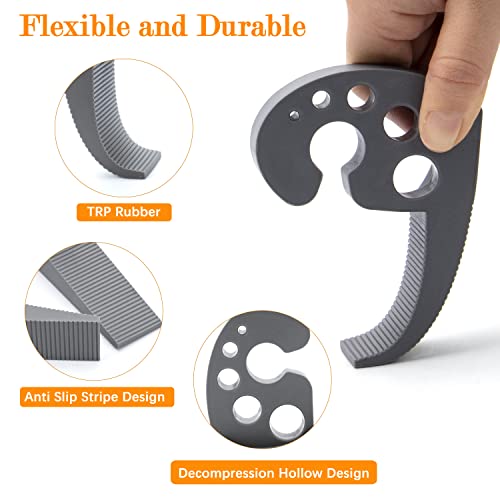 Gfware Door Stopper Rubber Wedge 2 Pack Window Stopper Wall Protector Non Marking Anti Slip Flexible For Carpet Concrete Tile Wood Floor Surfaces Gray #TOP2