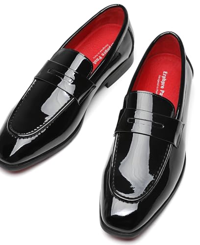 Mens Loafers Patent Leather American Dress Wedding Party Shoes3