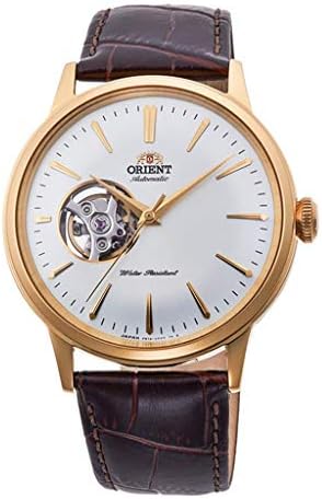 Orient Bambino Open Heart-Armbanduhr aus japanischem Edelstahl und Leder