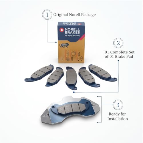 Image of Norell 8906219820854 Front Disc Brake Pad (01 Set) Compatible with Honda Shine NM | Front Brake Pad Set