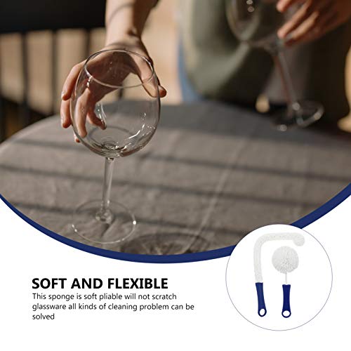 IMIKEYA Escova de limpeza de decantador de vinho flexível para garrafas de vidro