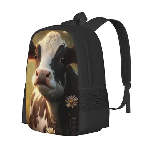 Commuter Unisex Cow Pasture Daisies Field Backpack Spacious Compartments for Work Essentials Casual Outings & Trips 17 Inch2