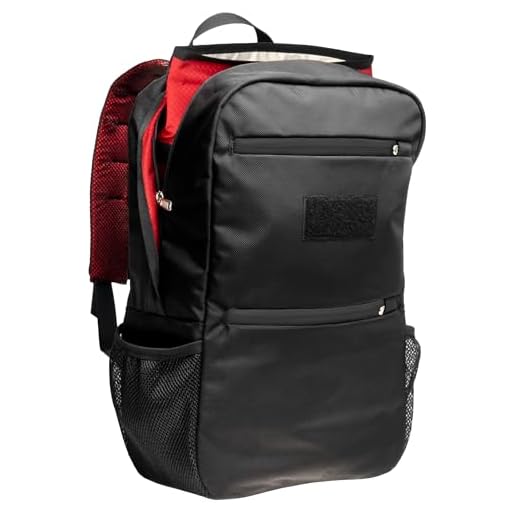 Xtreme Sight Line ~ Xecutive Transport Faraday Backpack for Laptops, Tablets, and Other Mid-Size Electronics ~ Data Security for Executive Travel ~ Tracking/Hacking Defense ~ Red