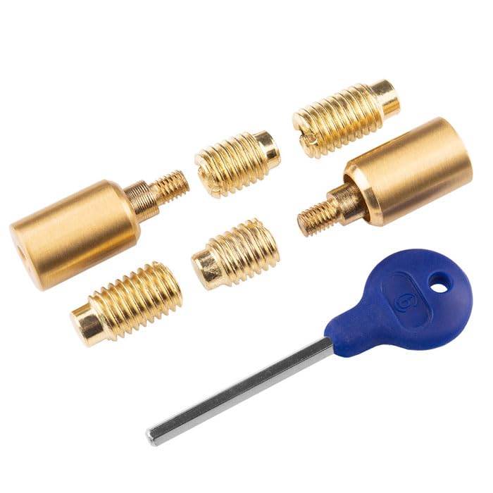 Kooples Hardware Sash Window Stop – Security Restrictor for Sliding Timber Frames – Traditional Safety Lock (Satin Brass)