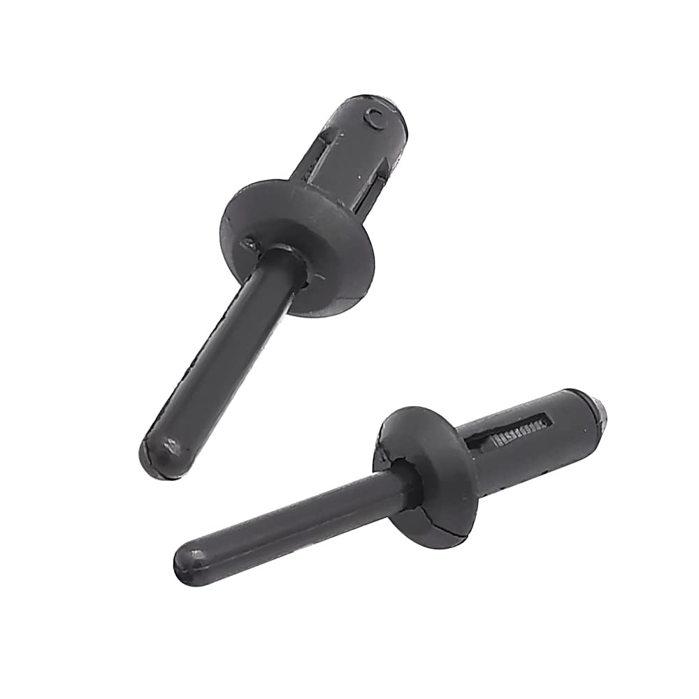 Mean Mug Auto 2223-14218A 60x Nylon Plastic Blind Rivet 6.6mm Hole for Grip Range 3/32