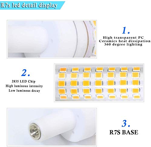 BAOMING R7S Bulb 118mm LED Dimmable 230V 900lm 2700K Warm White 75W Equivalent Energy Saving Liner Bulbs 10W LED Floodlight J118 Security Light Bulb, 2 Pack - Image 2