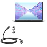 BoxWave Cable Compatible with Honor MagicBook X16 - MagnetoSnap PD AllCharge Cable (100W), Magnet Charging Braided USB Type-C Micro - Jet Black