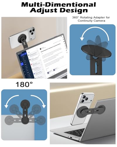 Image of CloudValley Vacuum Magnetic Phone Holder, 98LBS Suction, 360 Adjustable (with high Magnet Holder)
