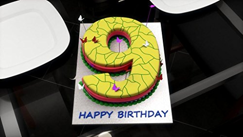 Euro Tins Numeric cake pan 35cm birthday cake tin number nine 9 large 14" cake mold - Thumbnail 5