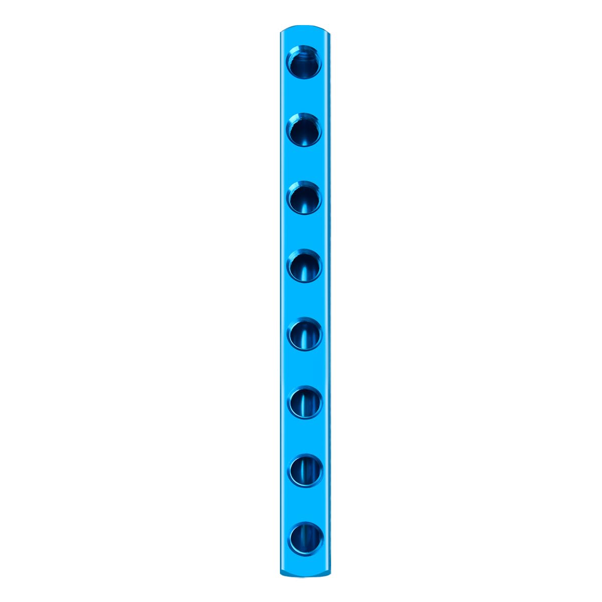 Baomain Verteilerblock Pneumatisch 8-Wege – 11 Anschlüsse 1/4" PT Gewinde, Aus Aluminium, Für Druckluft