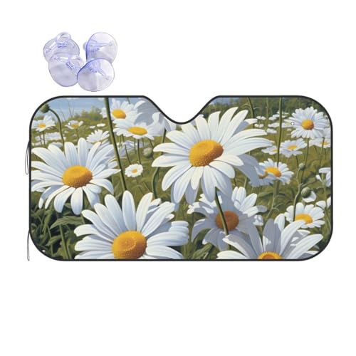 Pare-soleil voiture thermique 76x140cm motif champêtre pour pare-brise SUV