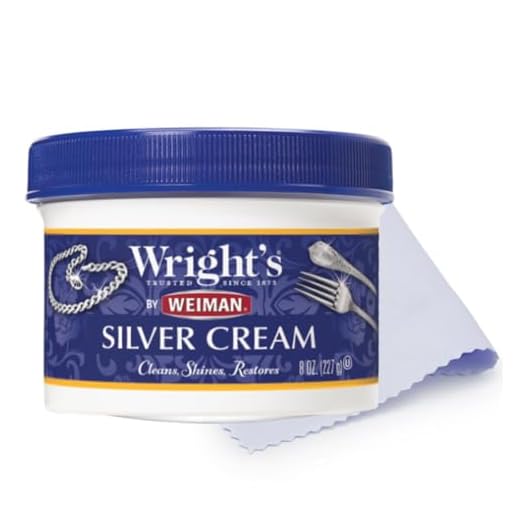 Wright's by Weiman Silver Cleaner and Polish Cream with Polishing Cloth, Ammonia-Free, Gently Clean & Remove Tarnish without Scratching