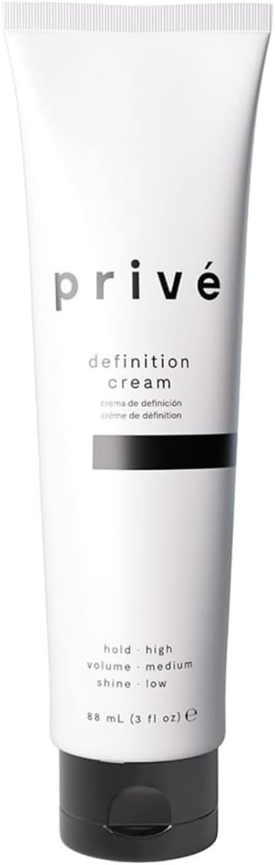 Privé Definition Hair Cream - High Hold Styling Cream for Smoothing, Molding & Shaping - Anti Frizz Hair Products for Slick Back Looks - Adds Texture, Tames Fly Aways & Provides Frizz Control (3 oz)
