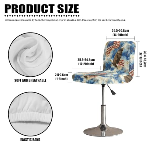 Image of American Eagle Bar Stool Covers for Dinning Room Chairs Set of 4 Bar Stool Covers Waterproof Slip Resistant Dining Room Seat Cover Universal Size