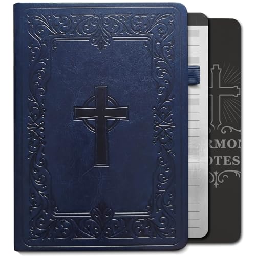 Christian Bible Journal for Men & Women – Premium Eco-Leather Undated Bible Study Notebook, Devotional & Prayer Journal | Perfect Christian Gift for Men | Ideal for Graduation, Pastor, Baptism & Church