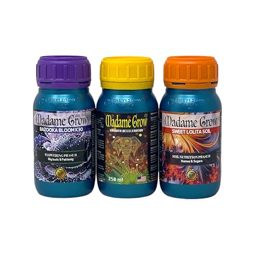MADAME GROW - Engrais Organique de Croissance - Engrais Engraissement et Nutrition - KIT BALI (3x250ml)