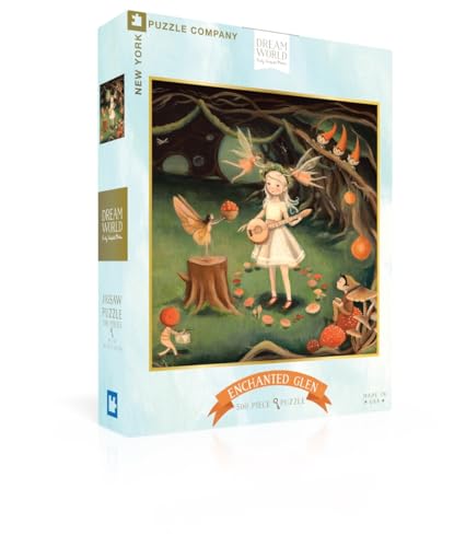 New York Puzzle Company - Dream World Enchanted Glen - 500 Piece Jigsaw Puzzle for Adults by Emily Winfield Martin