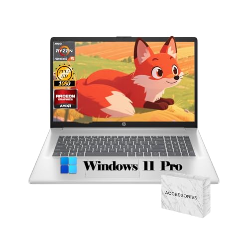 HP Laptop 17.3 pulg. Full HD, AMD Ryzen 5, 16GB RAM, 512GB SSD