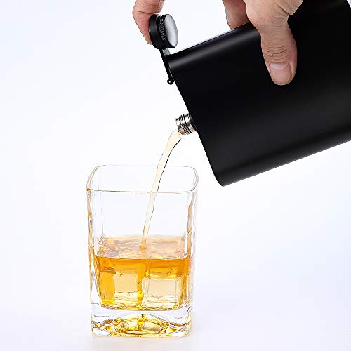 Tears Of My Enemies, Jxs 8Oz 18/8#304 Stainless Steel Black Hip Flask For Liquor, Leakproof With Funnel Gift Package #TOP3