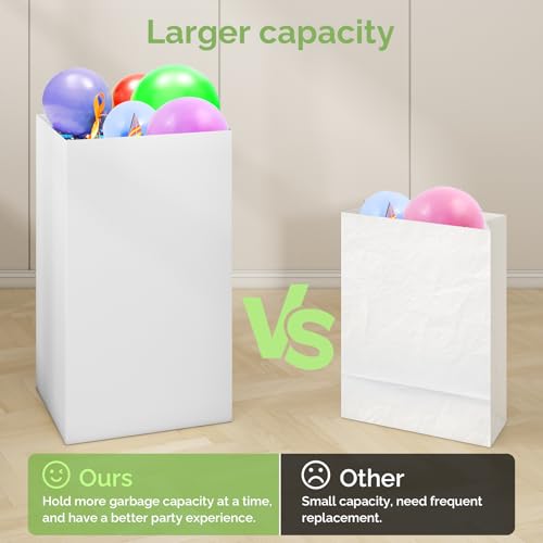 4 Pack Extra Large Disposable Trash Cans, Reusable Portable Garbage Can, 13 Gallon (21.6