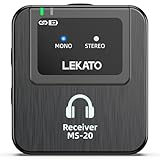 LEKATO Wireless in-Ear Monitor MS-20 Charging, 1 Wireless Receiver 2.4G IEM System, Auto-Pairing, OTG Support, One to More, in-Ear Monitoring for Studio,Live,Singer,Band