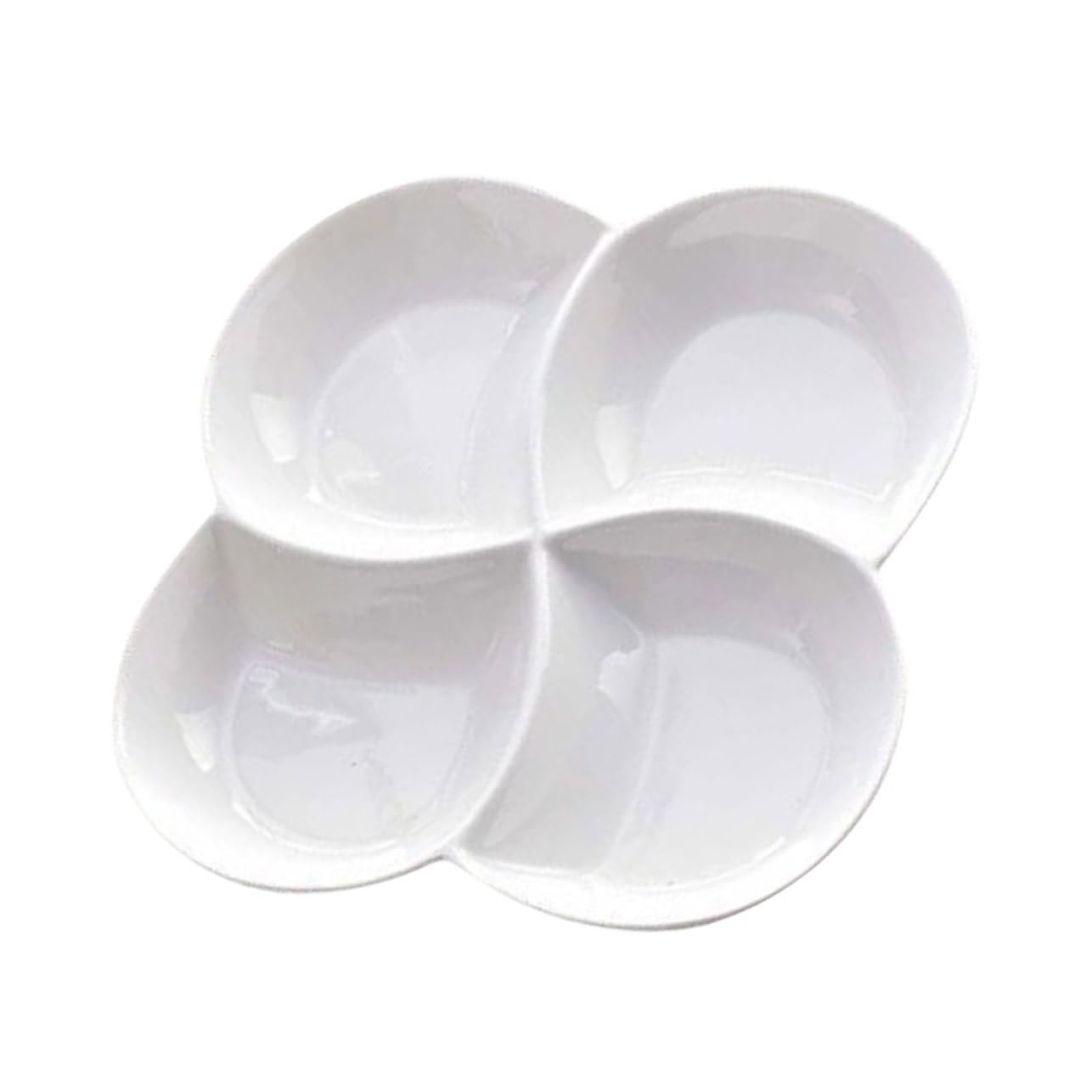 Assiette à Compartiments en Céramique 4 Compartiments Blanc