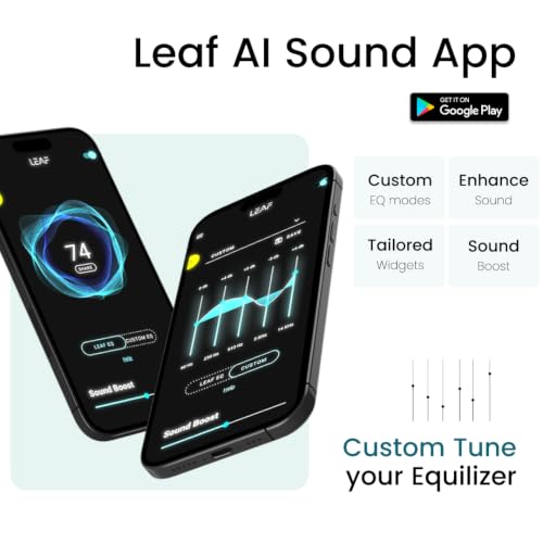 Image of Leaf Sonic IEM Wired Earphones with Dual Dynamic Drivers, Type-C DAC, Hi-Res Audio, Built-in Microphone, in-Line Controls, Ergonomic in-Ear Design, Tangle-Free Cable, Noise Isolating Earbuds