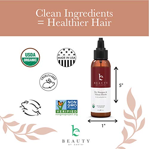 Dry Shampoo For Dark Hair - Organic Dry Shampoo Travel Size, Hair Powder Dry Shampoo for Women and Men, Volumizing Powder for Hair and Texture Powder, Hair Volume Powder for Brunette Hair