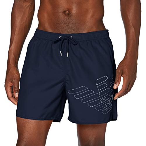 Emporio Armani Men's Swim Mid Boxer, Navy Blue, 54