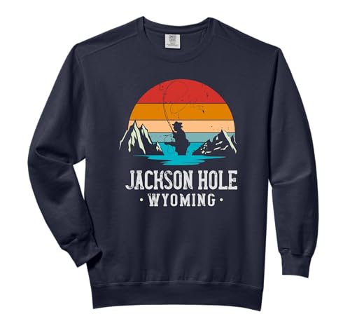 Fly Fishing Jackson Hole Wyoming Comfort Colors Adult Sweatshirt