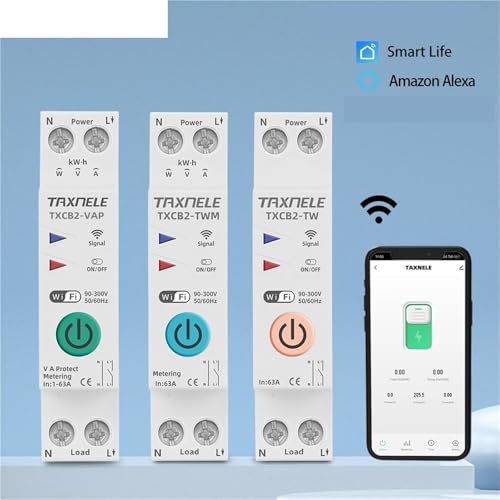 Medidor de energía de 63A con interruptor y temporizador 1P+N para control de consumo eléctrico 2
