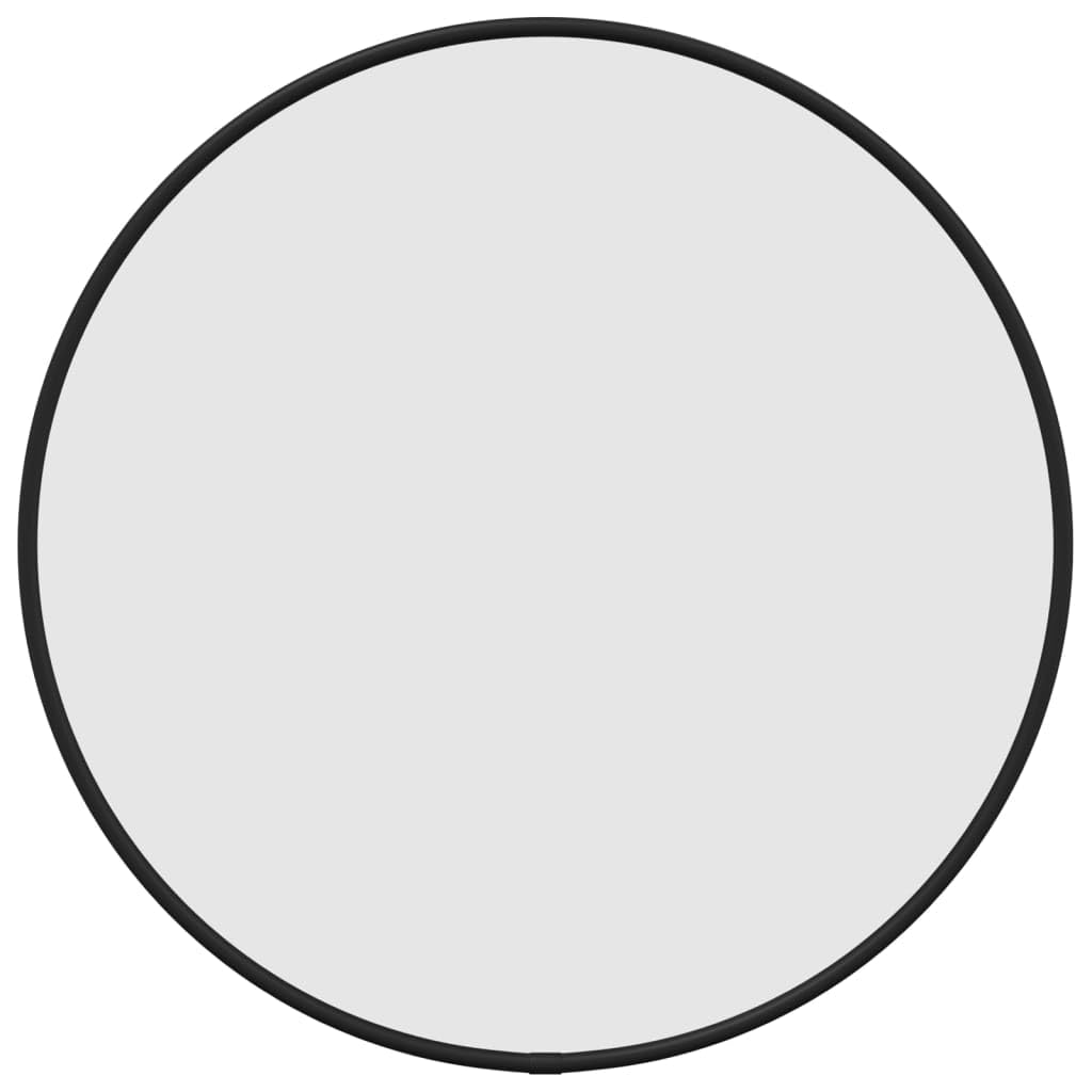 vidaXL Espejo de Pared Redondo Colgante Decoración Dormitorio Salón Sala de Estar Pasillo Tocador Cuarto de Baño Entrada Negro Ø 40 cm