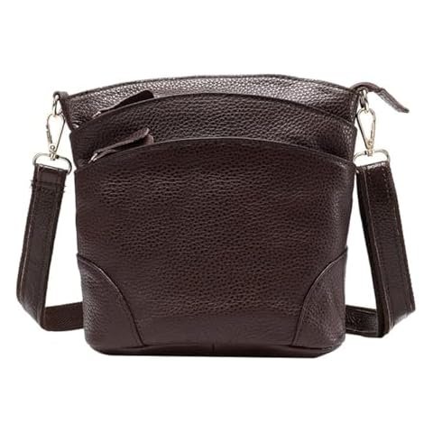 Aslana Women Genuine Leather Shoulder Bag Crossbody Bag Handbag for Women (Coffee) Cover