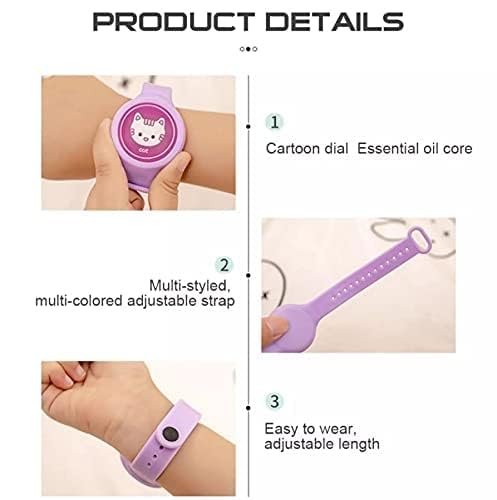 Mosquito Repellent Wristband with LED Light, Daisy Design, Yellow 2