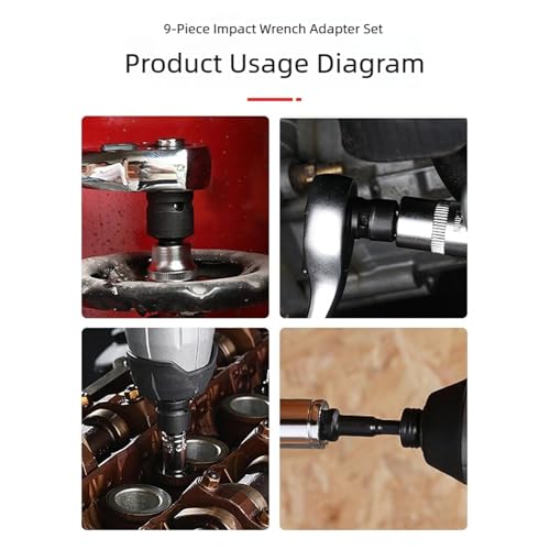 Adaptador de conversion de enchufe sin herramientas para optimizar reparaciones con llave impacto 3