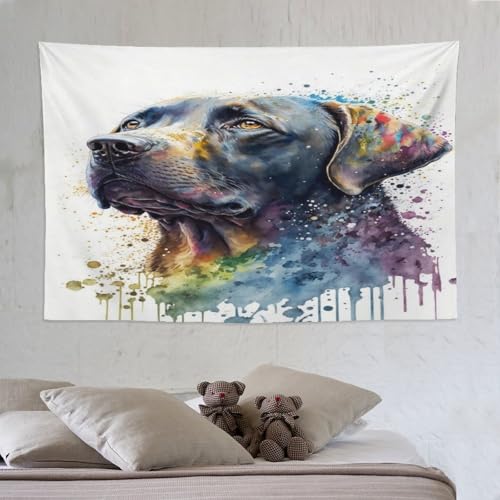 Tapisserie chien pour chambre rideau mural en tissu polyester salon PAZZK