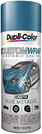 Dupli-Color ECWRC8327 Custom Wrap Removable Metallic Coating, Blue Metallic, 11 oz.
