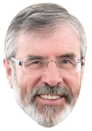 FoxyPrinting Gerry Adams Celebrity Cardboard Party Face Mask Fancy Dress