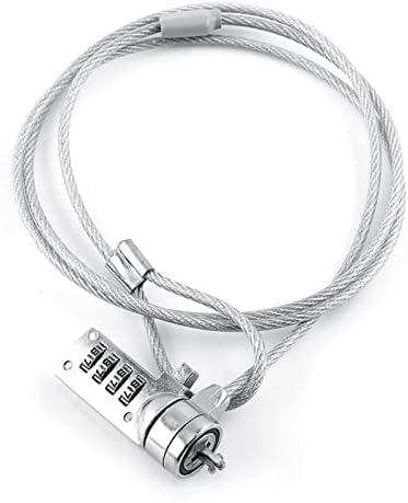 Laptop Locking Cable, Digit Password Lock, 110cm 4 Digit Password Combination Security Lock Cable Laptop Theft Deterrent Security Locks Computer Lock for Notebook PC